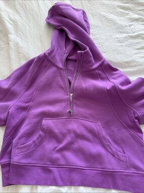 Lululemon Magenta Scuba Half-Zip Hooded Sweatshirt